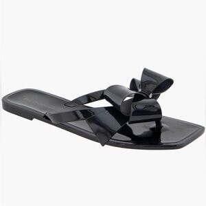 BCBGeneration Black Lima Jelly Bow Sandals Sz 7 NWT